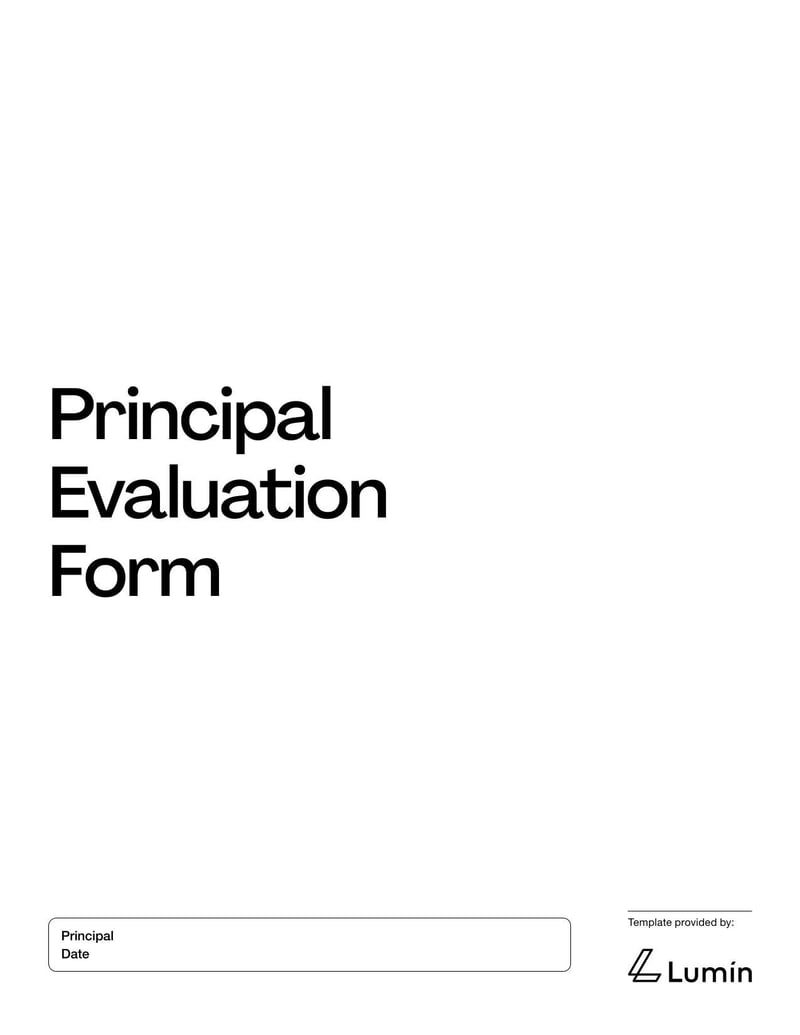 Large thumbnail of Principal Evaluation Template