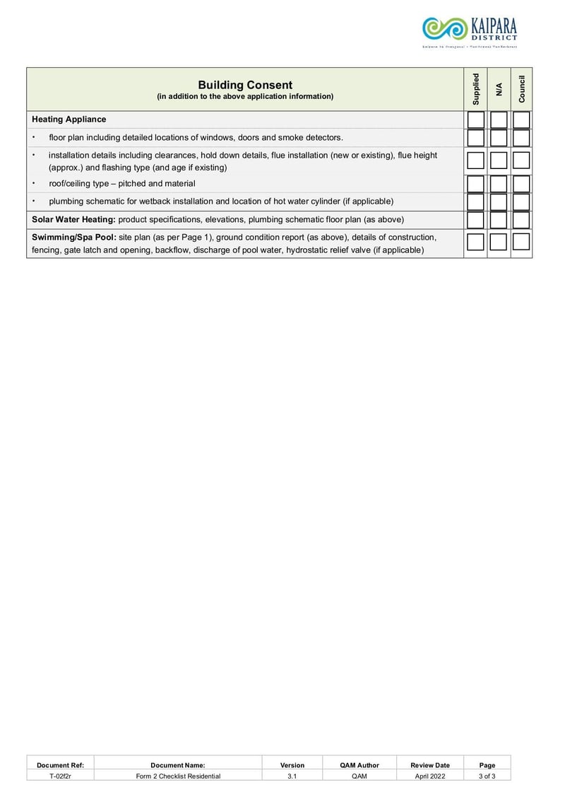 Large thumbnail of PF Form 2 (R) Residential Checklist - Apr 2022