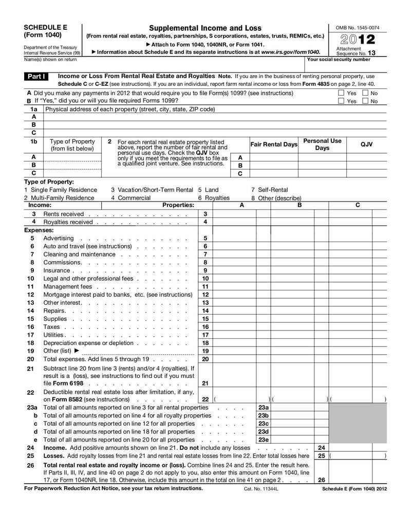 form 1040 (schedule e) | fill and sign online with lumin
