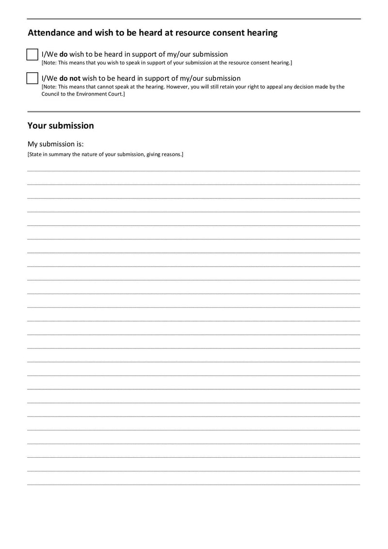 Large thumbnail of Submission on a Resource Consent Application - Feb 2021