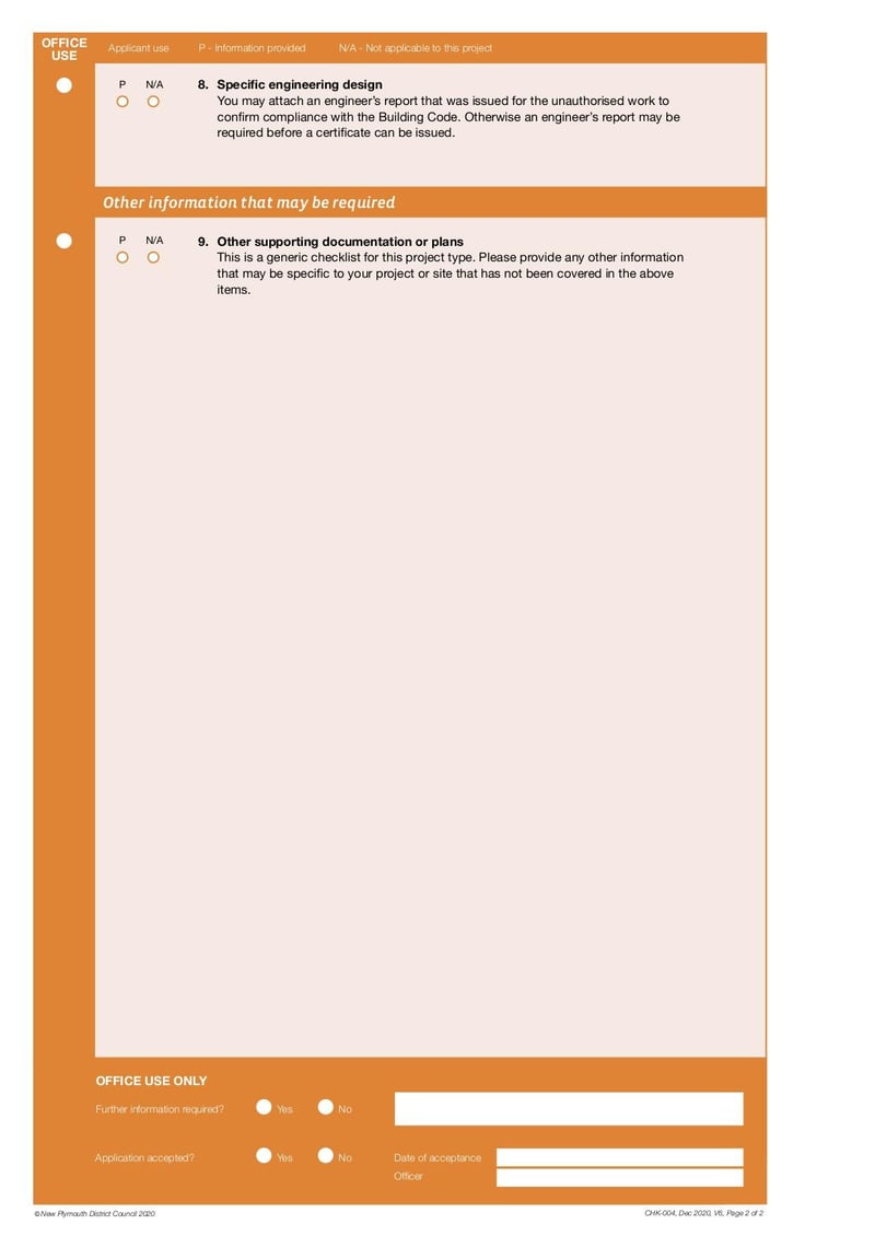 Large thumbnail of Application for Certificate of Acceptance - Dec 2020