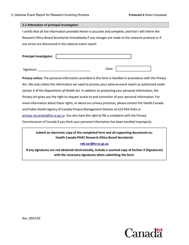 Large thumbnail of Adverse Event Reporting Form - Mar 2022