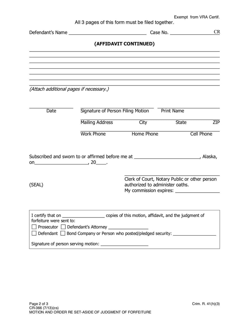 Large thumbnail of Motion and Order for Set-Aside - Jul 2013