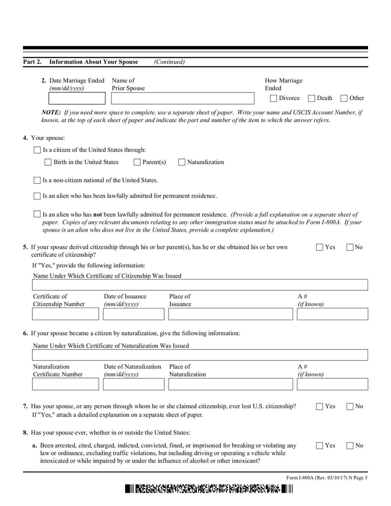 Large thumbnail of Form I-800a - Mar 2017