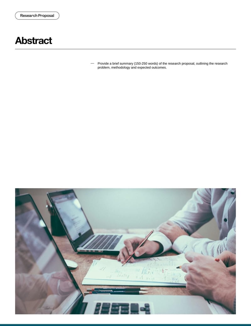 Research Proposal for outlining a research plan, objectives, and methodology