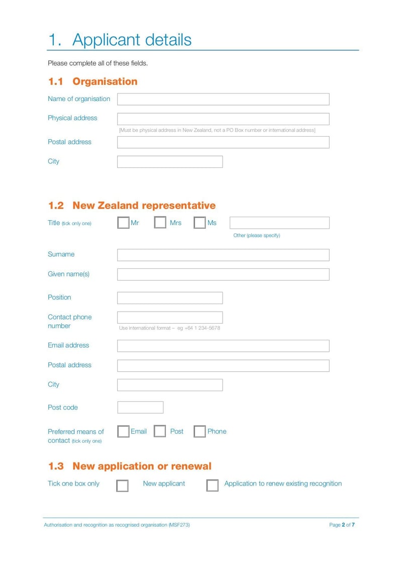 Large thumbnail of Application Form for Authorisation and Recognition as a Recognised Organisation - Jul 2020