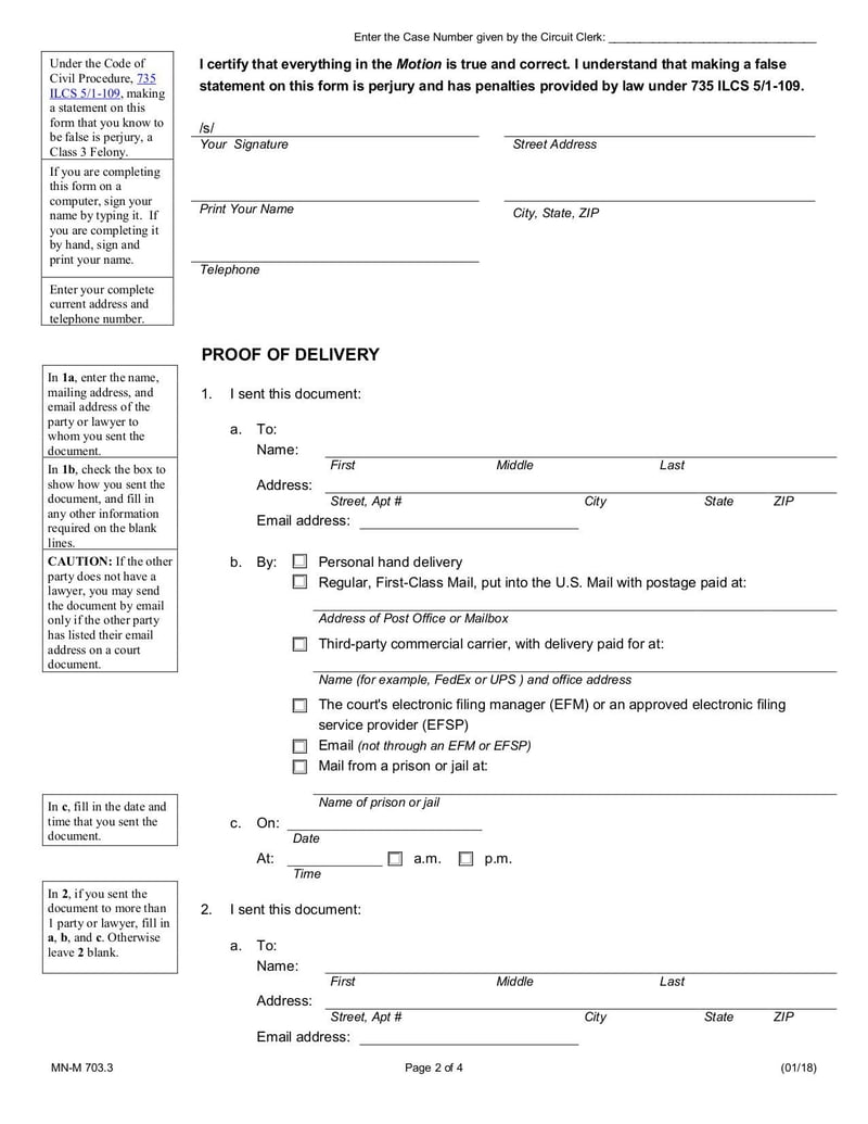 Large thumbnail of Circuit Court County Motion Form - Jan 2018