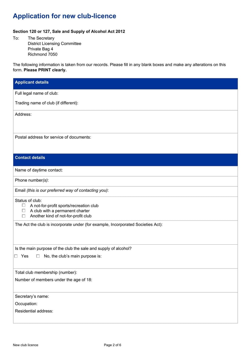 Large thumbnail of New Zealand Application for a New Club-Licence