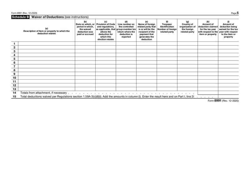 Large thumbnail of Form 8991 - Dec 2020