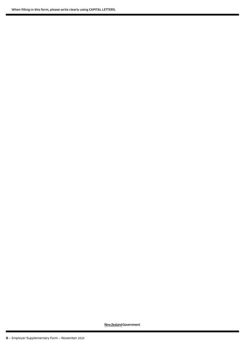 Large thumbnail of INZ 1113 Employer Supplementary Form - Jun 2022