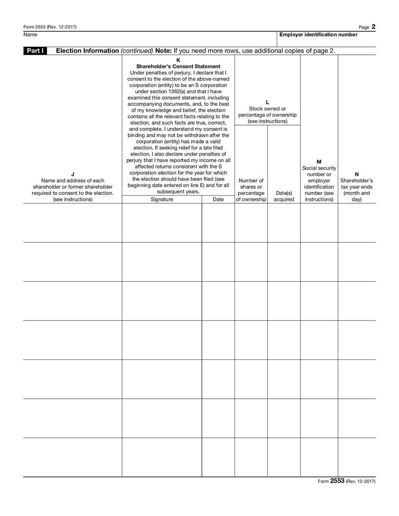 Large thumbnail of Form 2553 - Dec 2017