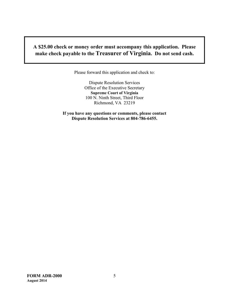 Large thumbnail of Form ADR 2000