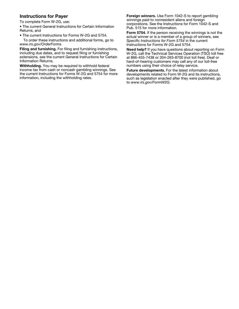 Large thumbnail of Form W-2G - 2023