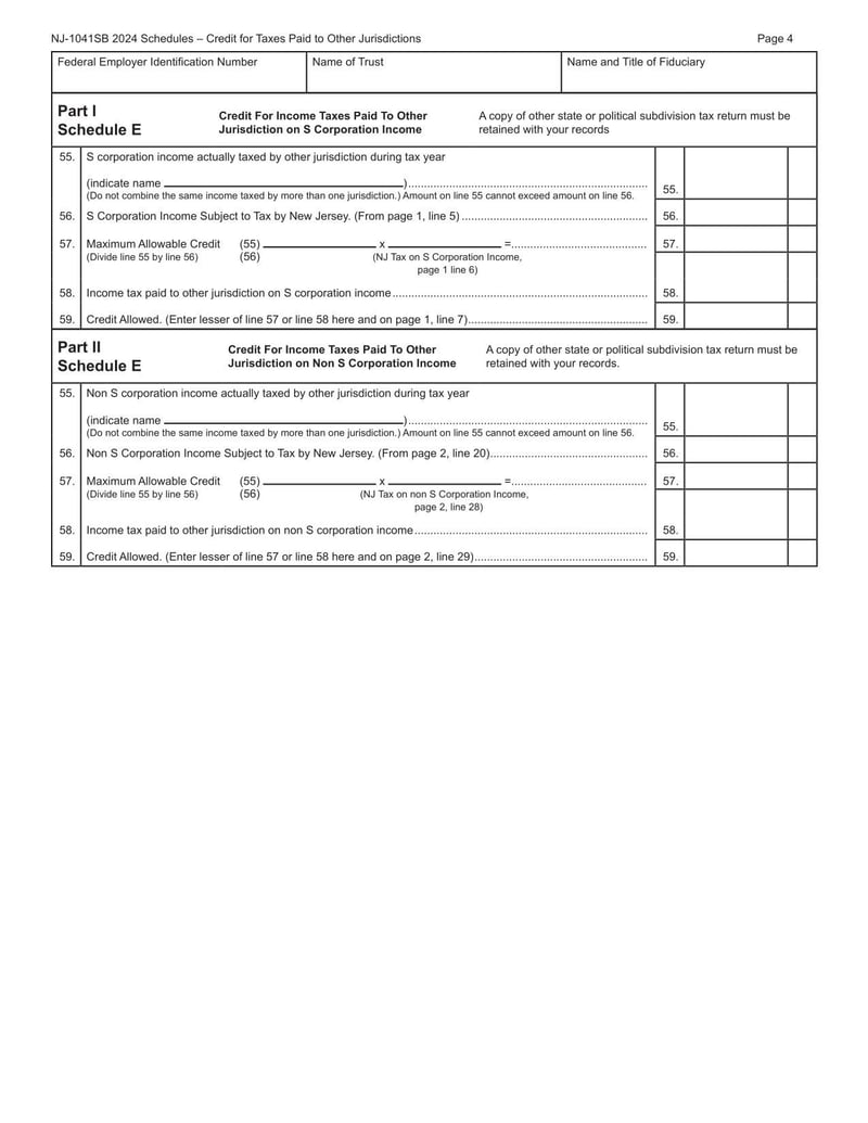 Large thumbnail of Form NJ-1041SB - 2024