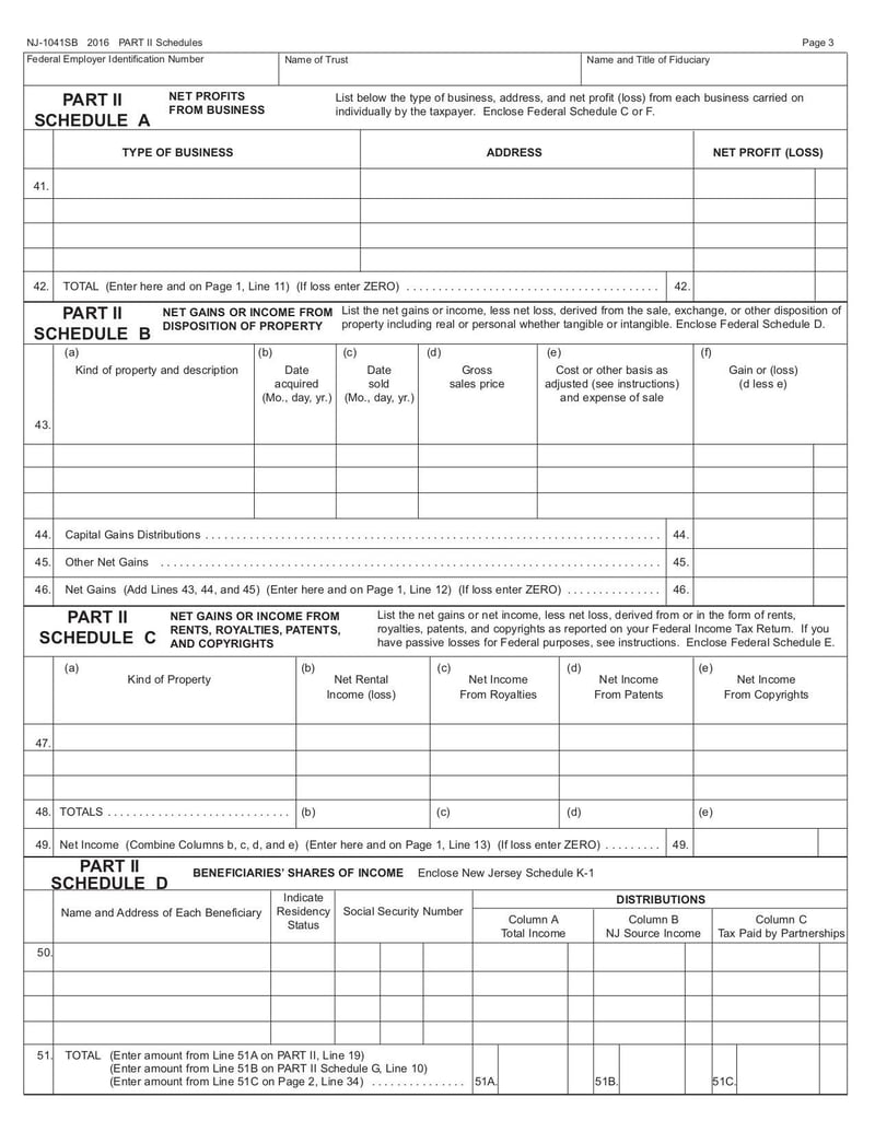 Large thumbnail of Form NJ-1041SB - Jan 2017