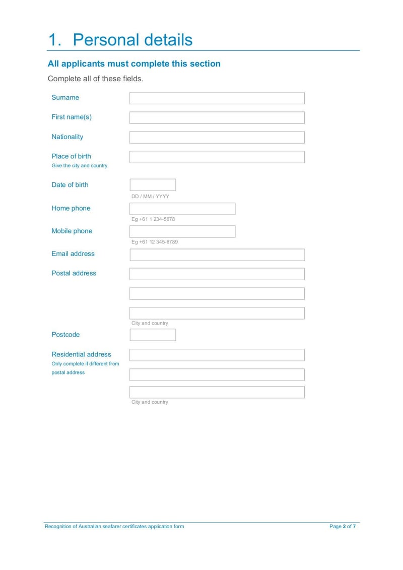 Large thumbnail of Recognition of Australian Certificates Application Form - Aug 2020