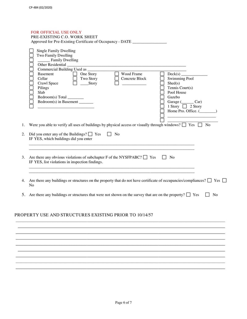 Large thumbnail of Form CP-484 (Feb 2020)