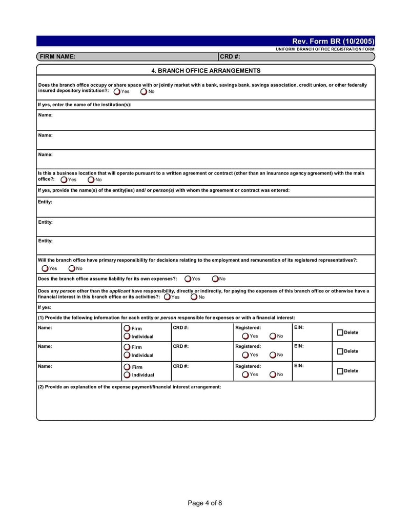 Large thumbnail of Business Registration Application - Jan 2007