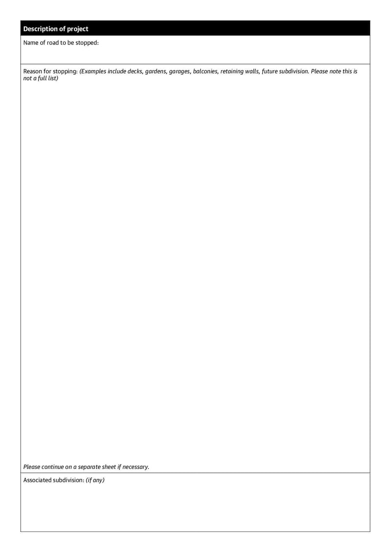 Large thumbnail of Road Stopping Application Form - Oct 2021