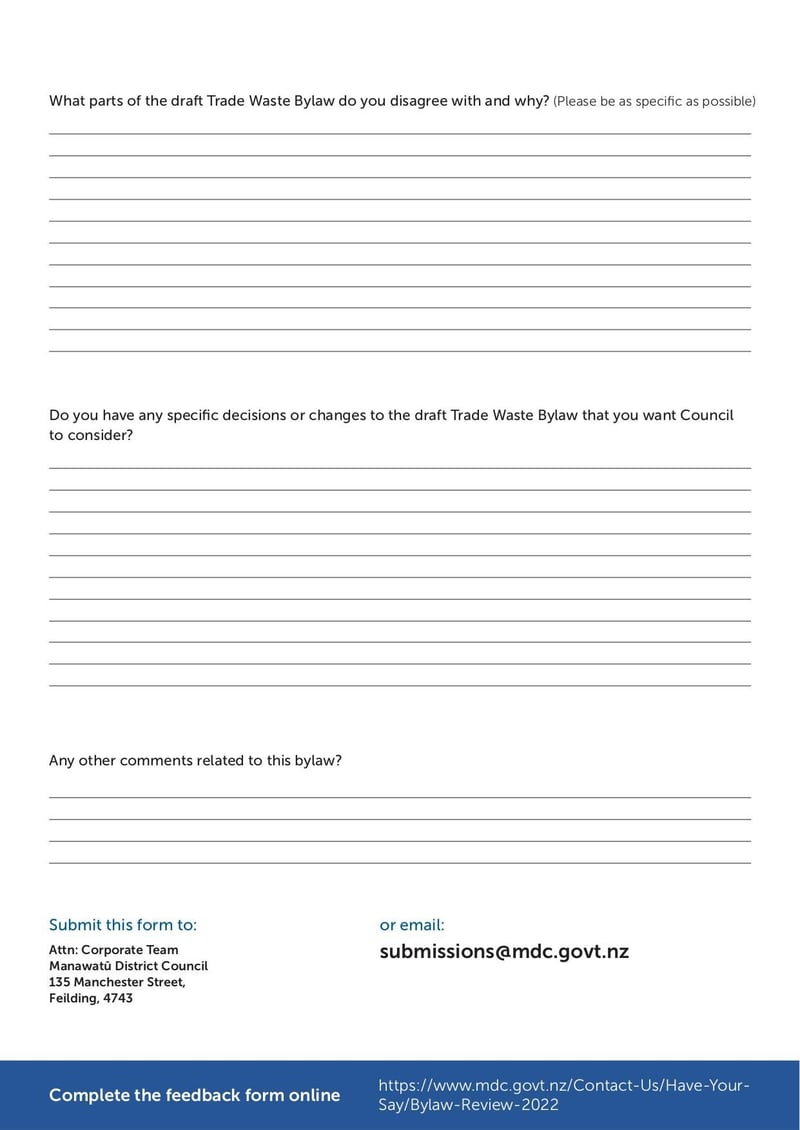 Large thumbnail of Trade Waste Bylaw Submission Form - Mar 2022