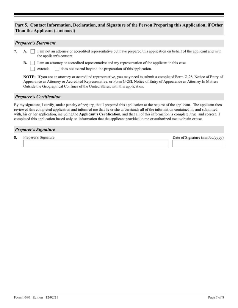 Large thumbnail of I-690 Application for Waiver of Grounds of Inadmissibility - Dec 2021