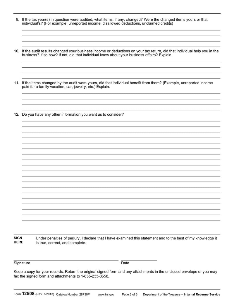 Large thumbnail of Form 12508 - Jul 2013