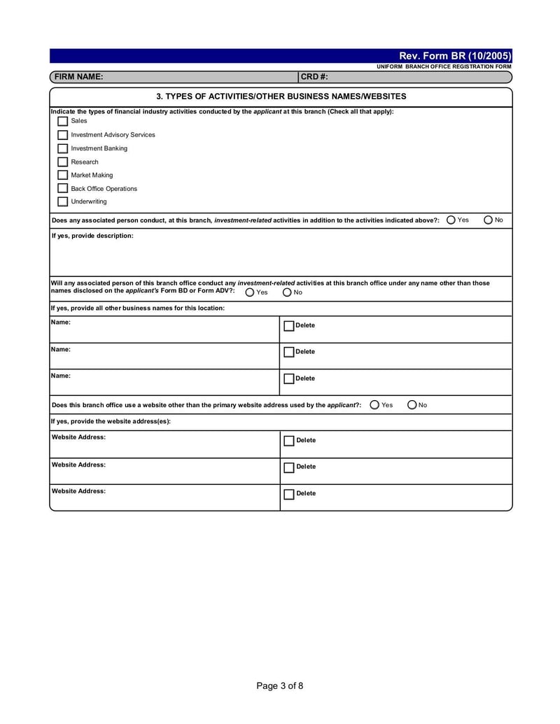 Large thumbnail of Business Registration Application - Jan 2007