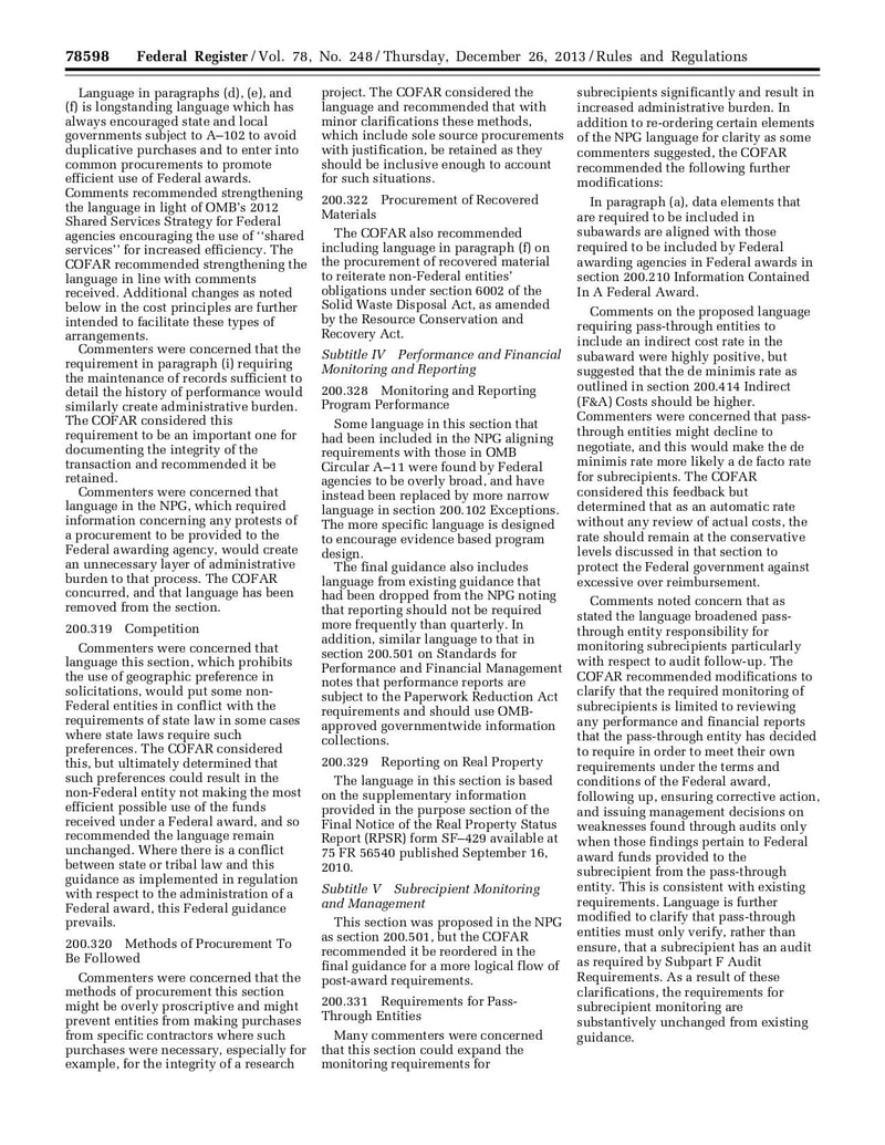 Large thumbnail of OMB Uniform Requirements - Dec 2013