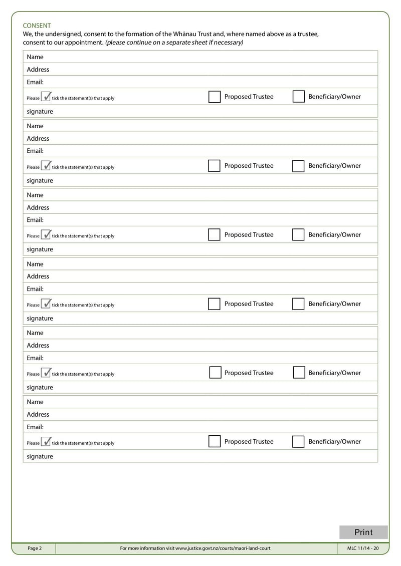 Large thumbnail of MLC Form 23 Application to Form Whanau Trust - Oct 2015
