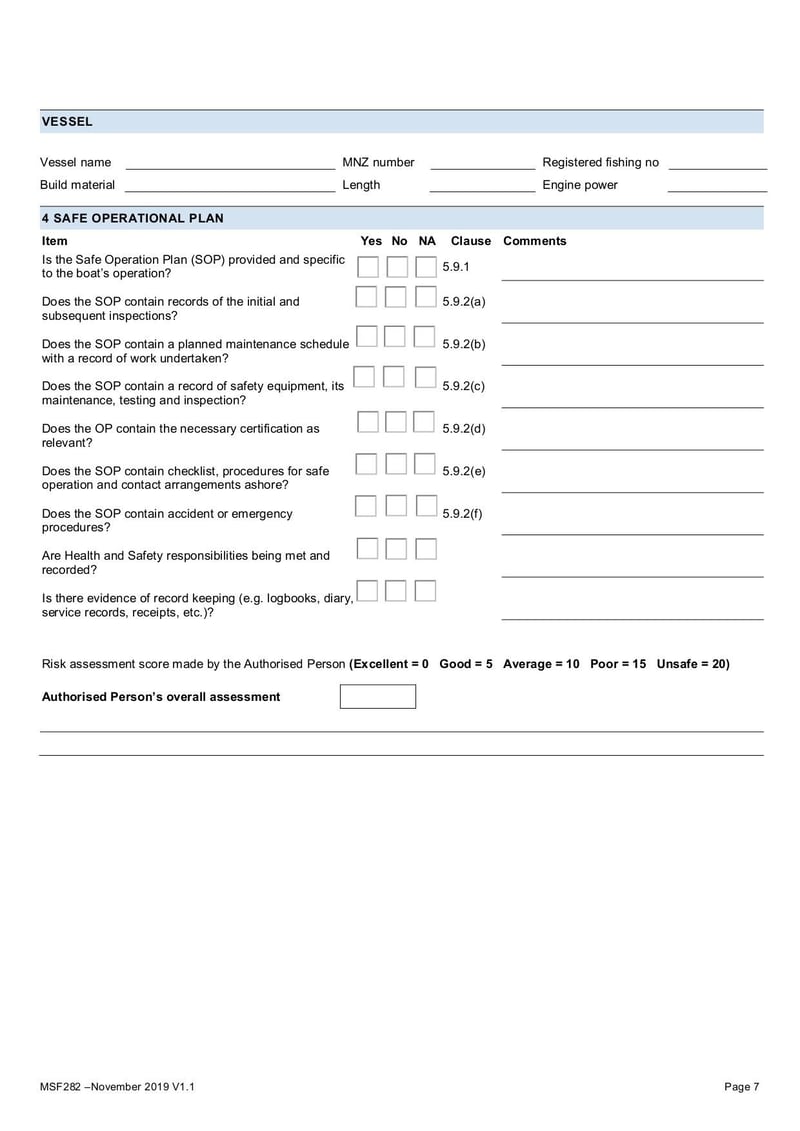 Large thumbnail of SOP Checklist 6m Vessels - Nov 2019