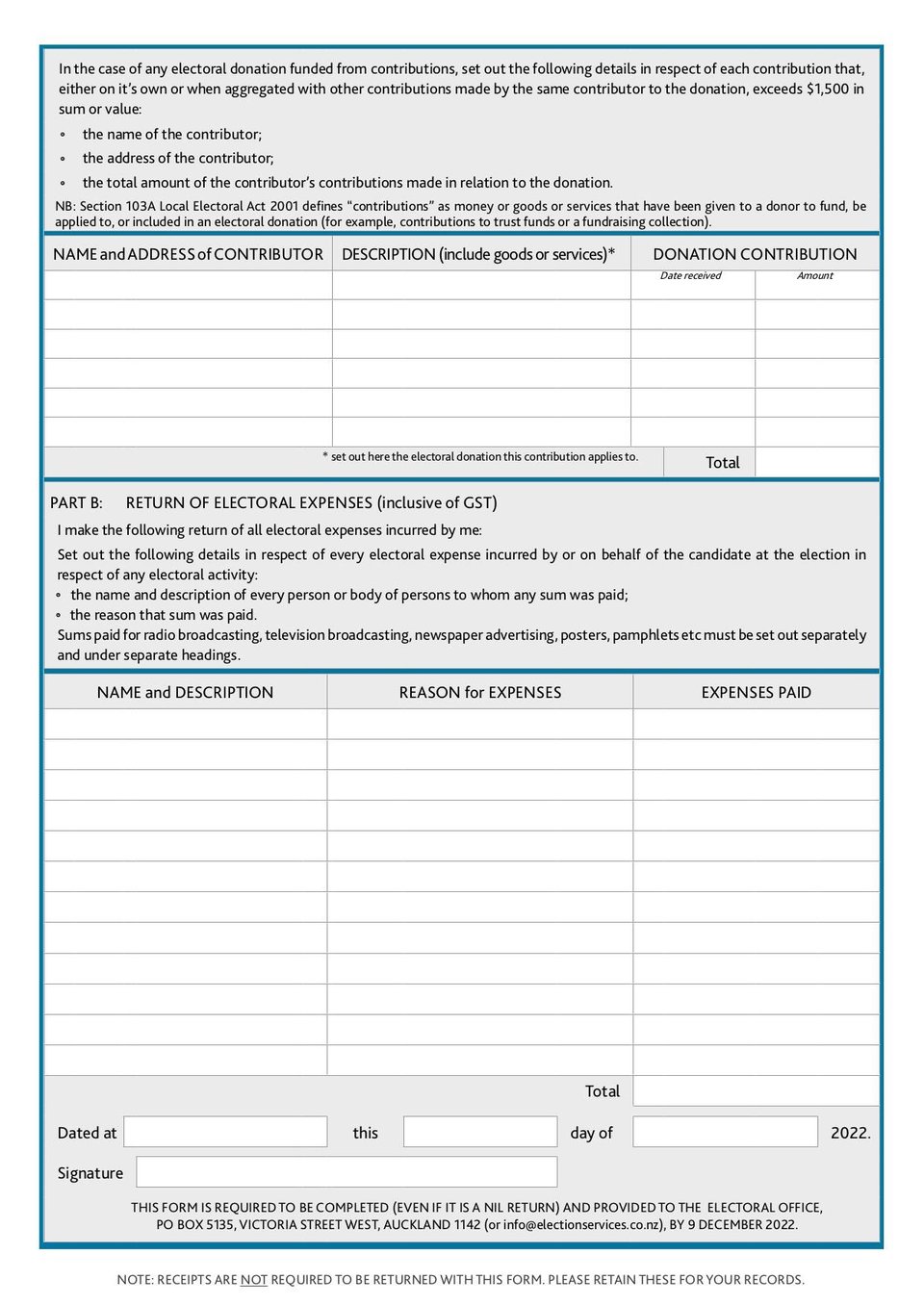 Whāingaroa General Ward Nomination Form | Fill and sign online with Lumin