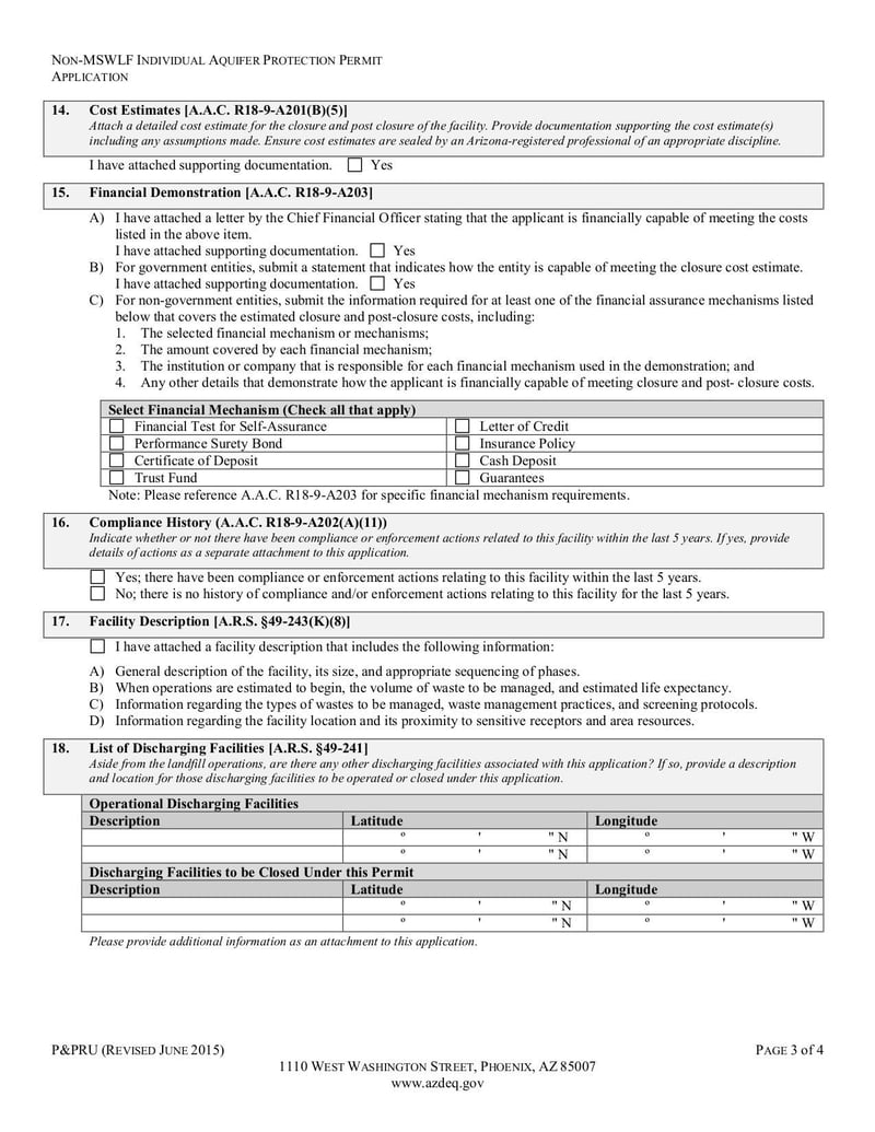 Large thumbnail of Non-MSW Landfill Individual Aquifer Protection Permit Application - Jun 2015
