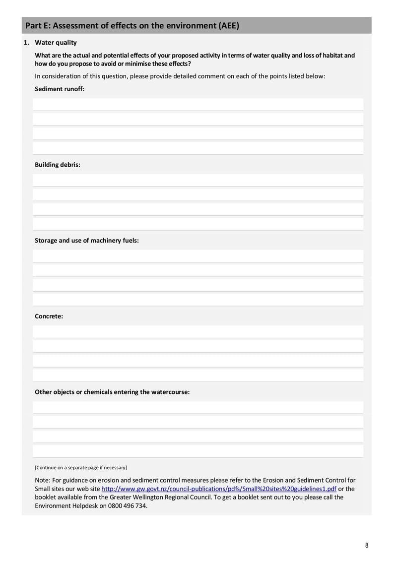 Large thumbnail of Form 6c Land Use Consent Application to Construct a Bridge, Culvert or Pipe in the Bed of a Watercourse or Lake - Mar 2021