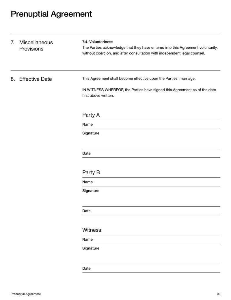 General Prenuptial Agreement | Fill and sign online with Lumin for Pdf Free Printable Prenuptial Agreement Form