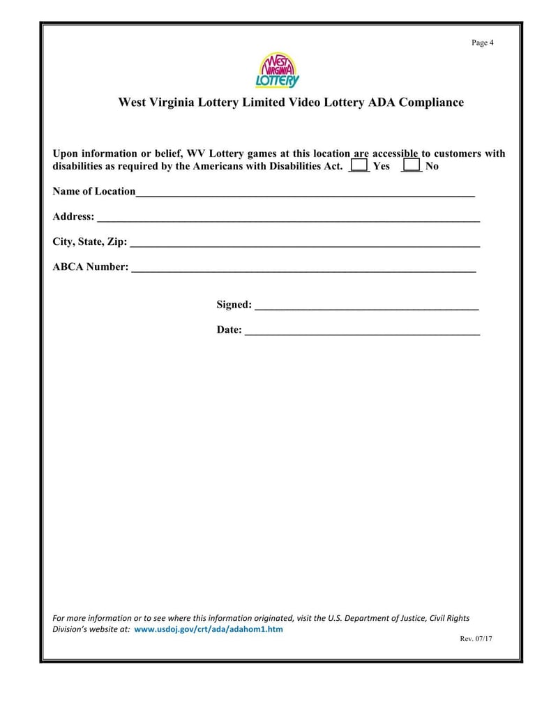 Large thumbnail of West Virginia Limited Video Lottery Retailer Initial Application