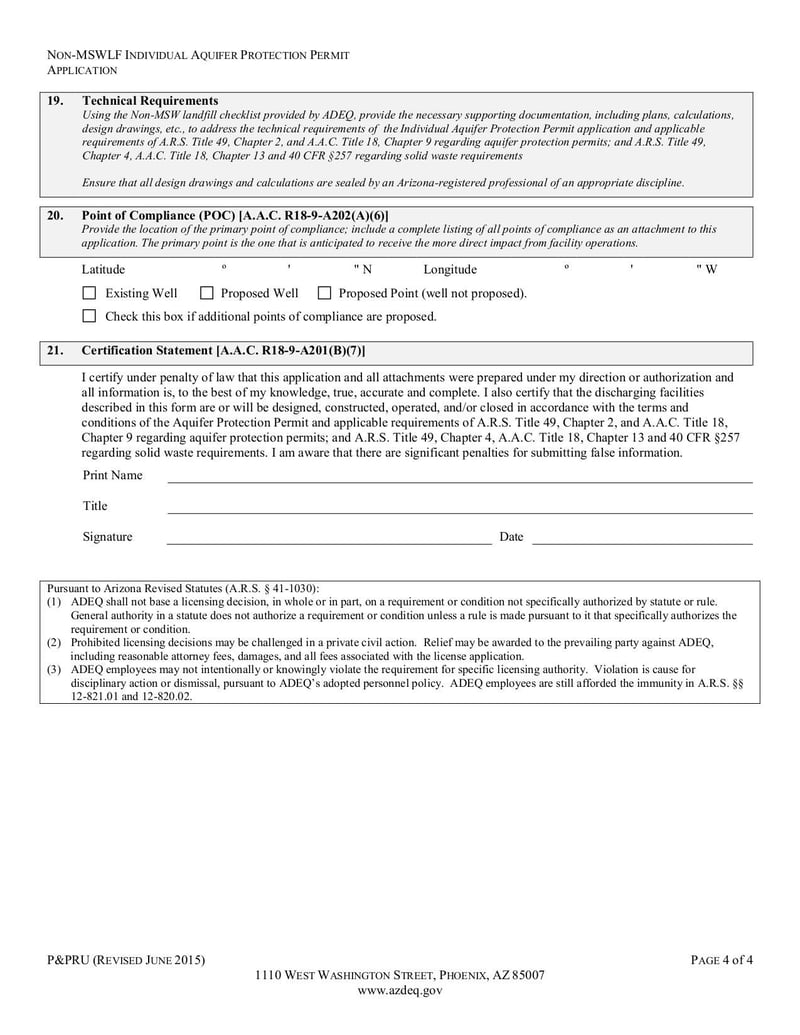 Thumbnail of Non-MSW Landfill Individual Aquifer Protection Permit Application - Jun 2015 - page 5