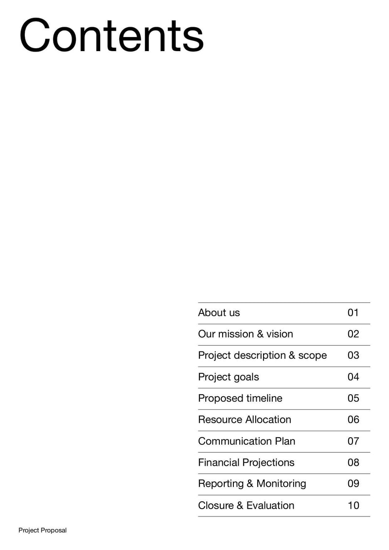 Generic Project Proposal Template for outlining project objectives, scope, and deliverables