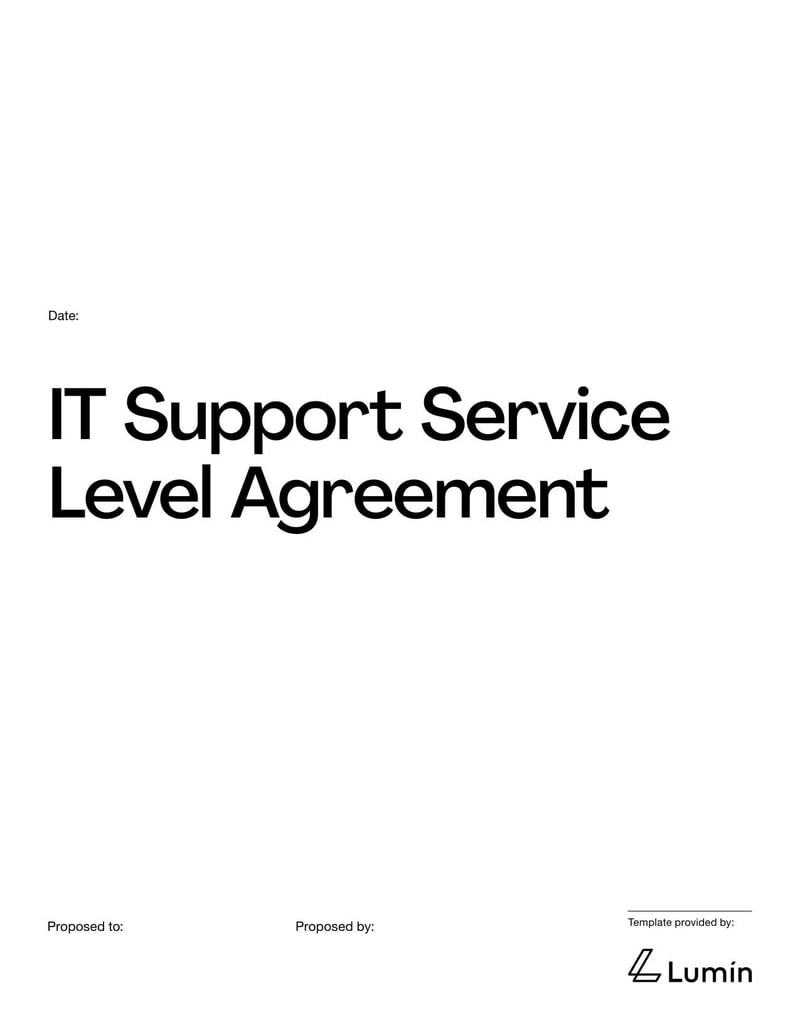 IT Support SLA Template for New Zealand to define service expectations
