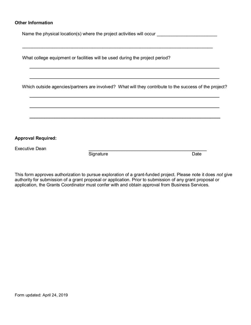 Large thumbnail of Expedited Grant Authorization Form - Nov 2019