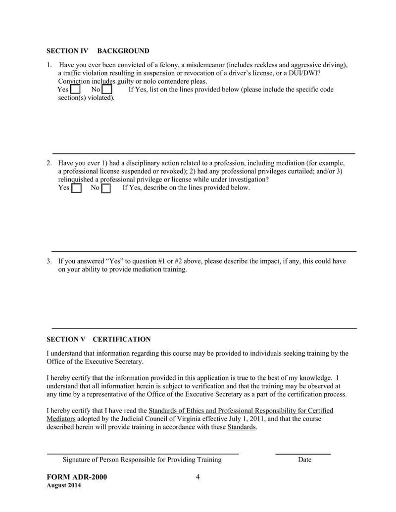 Large thumbnail of Form ADR 2000