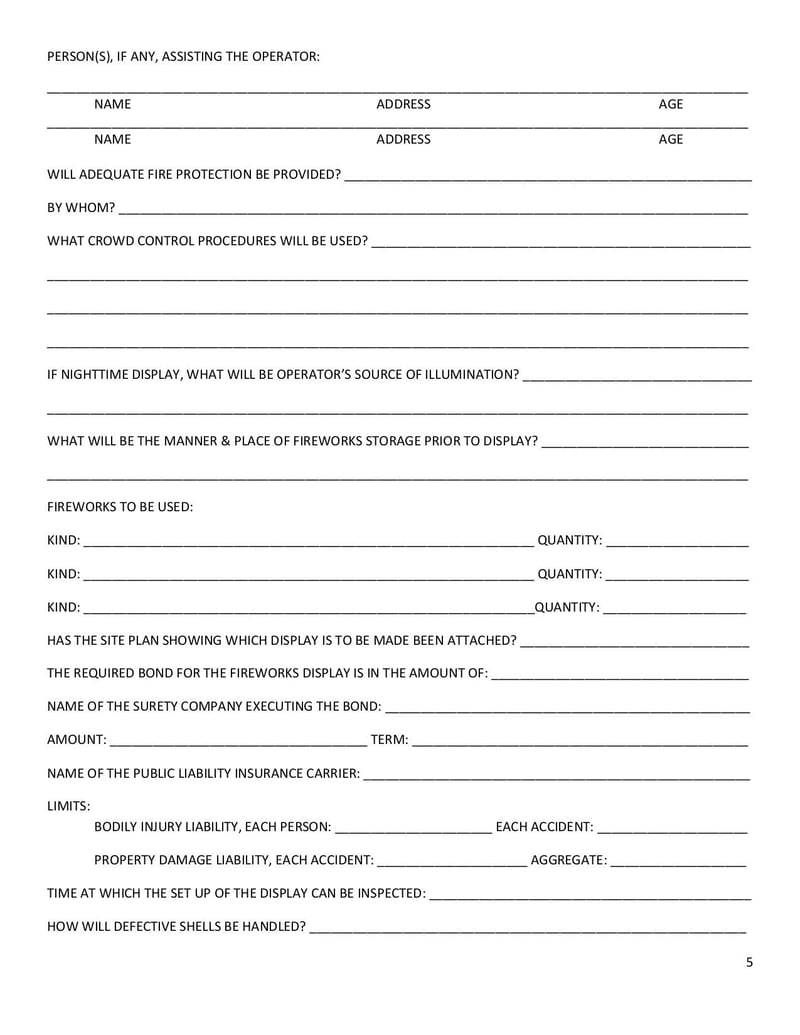Large thumbnail of Application for Public Display of Fireworks - Jun 2019
