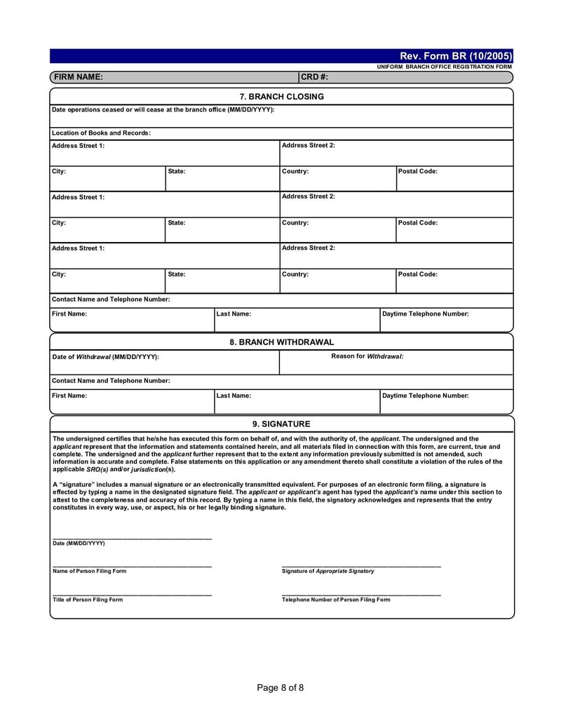 Large thumbnail of Business Registration Application - Jan 2007