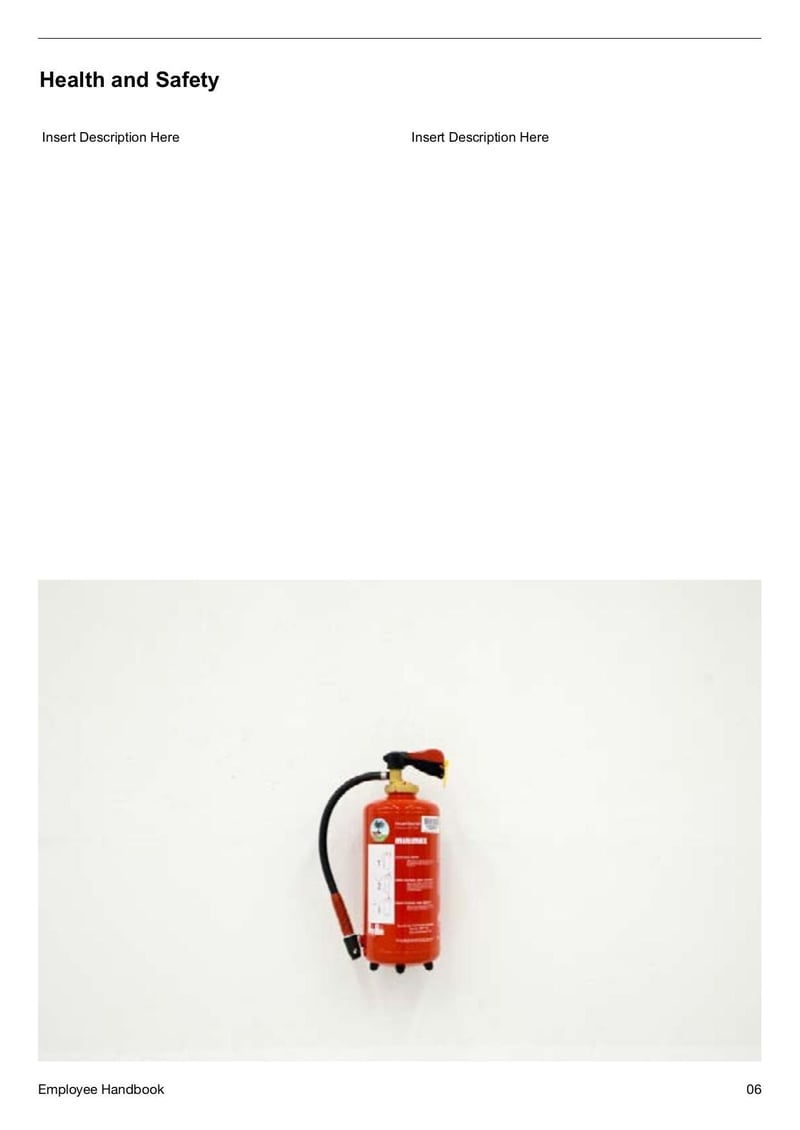 Employee Handbook detailing workplace policies, employee rights, company expectations, and benefits