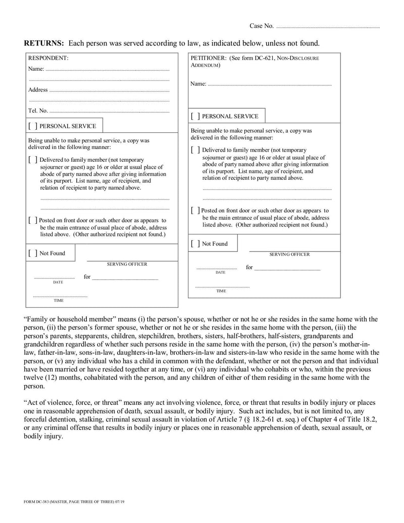 Large thumbnail of DC-383 Affidavit for Search Warrant - May 2020