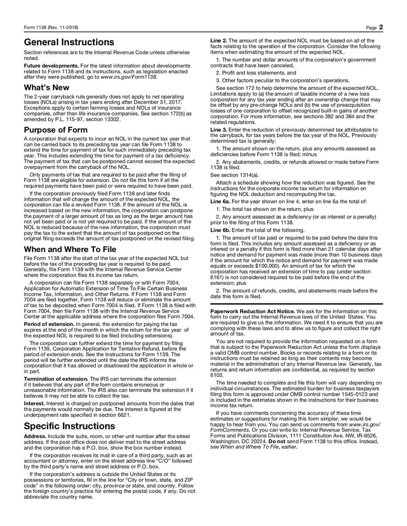 Large thumbnail of Form 1138 - Nov 2018