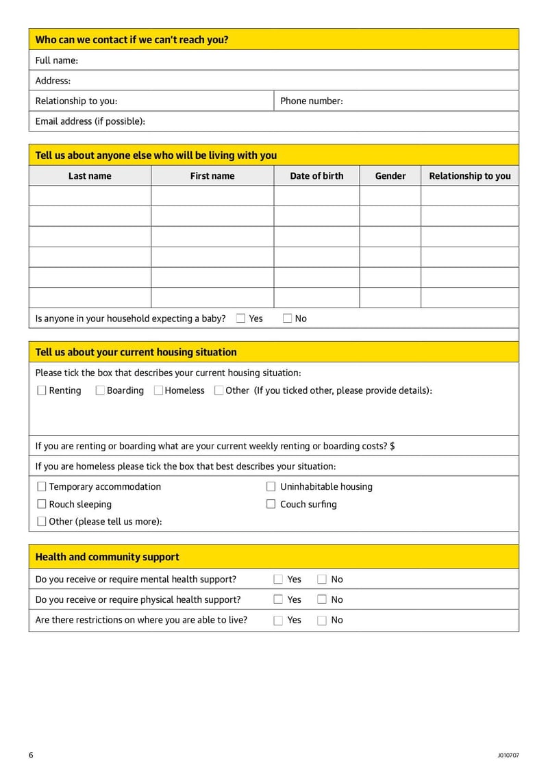 Large thumbnail of City Housing Application Form - May 2021