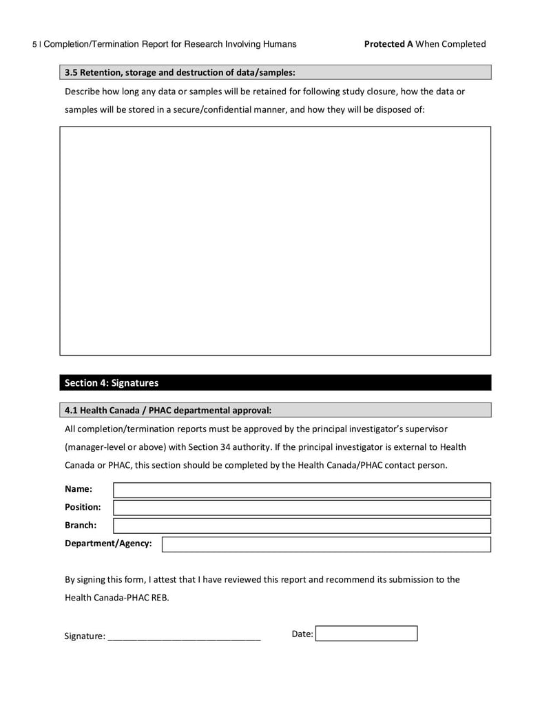 Large thumbnail of Completion/Termination Report for Research Involving Humans - Mar 2022