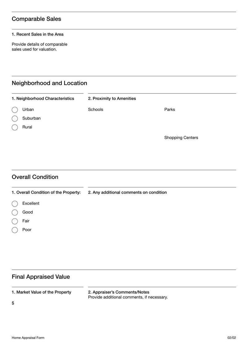 Large thumbnail of Home Appraisal Form