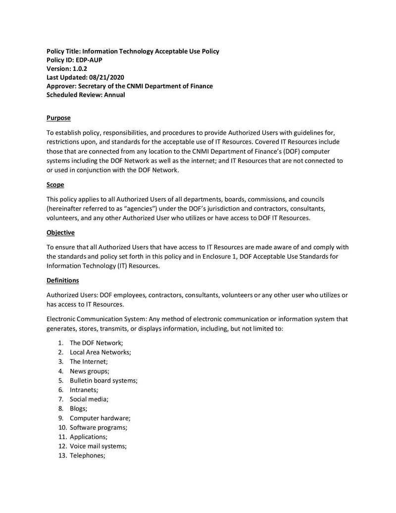 Large thumbnail of EDP-AUP Office of Information Technology Acceptable Use Policy - Aug 2020