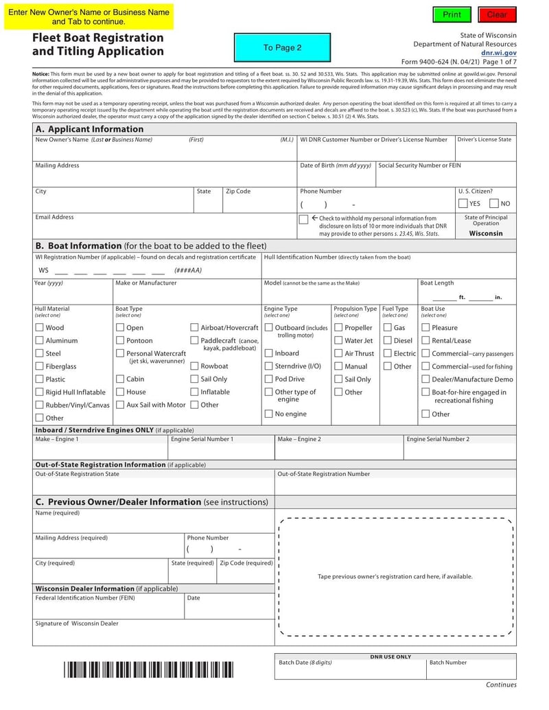 Large thumbnail of Form 9400‑624